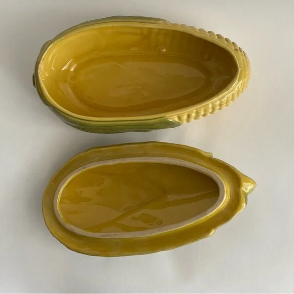 Shawnee USA Corn King Vintage Green and Yellow Corn Shaped Ceramic Dish 74 - Picture 10 of 10